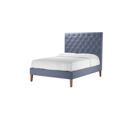 Rosalie 150cm Double Bed in Sapphire Smart Velvet