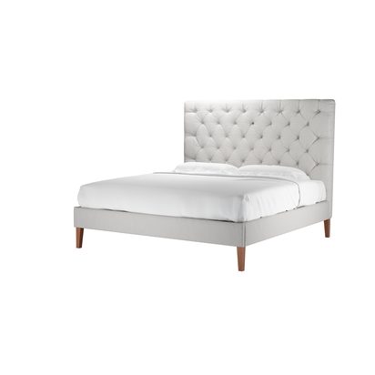Rosalie 150cm Super King Bed in Alabaster Brushed Linen Cotton