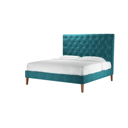 Rosalie 150cm Super King Bed in Neptune Smart Velvet