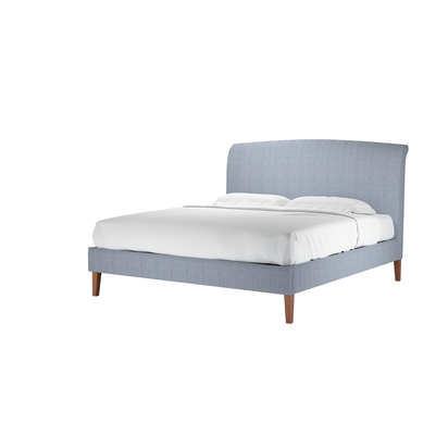 Thea Super King Bed in Uniform House Herringbone Weave