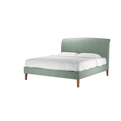 Thea Super King Bed in Sage Smart Velvet