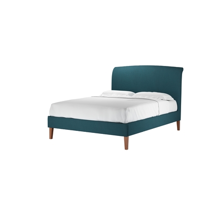 Thea King Bed in Evergreen Brushed Linen Cotton