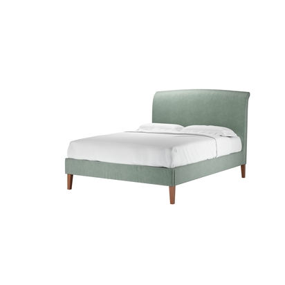 Thea King Bed in Sage Smart Velvet