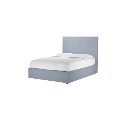 Avery 130cm Double Ottoman Bed in Uniform House Herringbone Weave