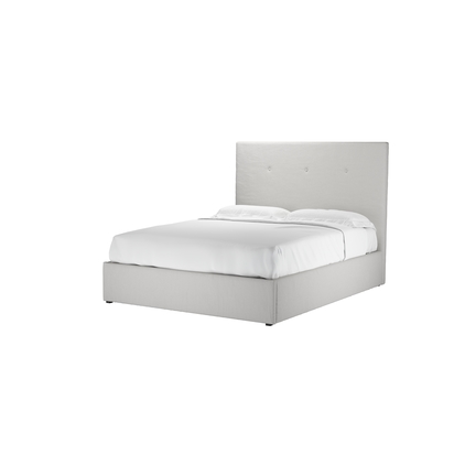 Avery 130cm King Ottoman Bed in Alabaster Brushed Linen Cotton