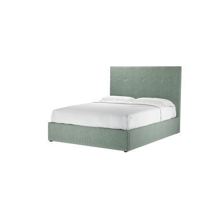 Avery 130cm King Ottoman Bed in Sage Smart Velvet