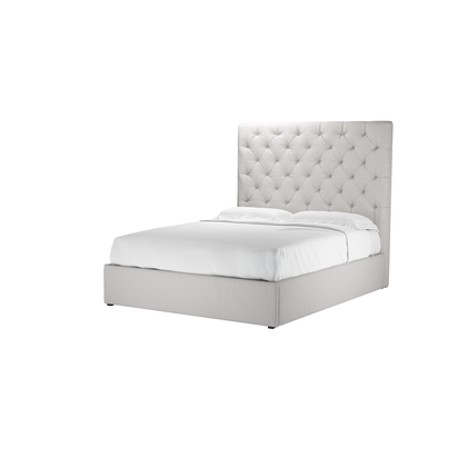 Rosalie 150cm King Ottoman Bed in Alabaster Brushed Linen Cotton