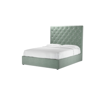 Rosalie 150cm King Ottoman Bed in Sage Smart Velvet