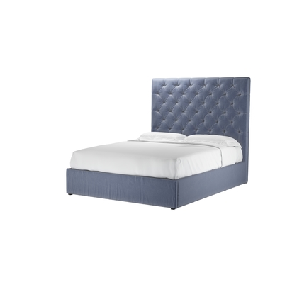 Rosalie 150cm King Ottoman Bed in Sapphire Smart Velvet