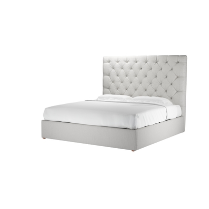 Rosalie 150cm Super King Ottoman Bed in Alabaster Brushed Linen Cotton
