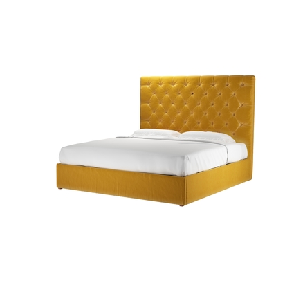 Rosalie 150cm Super King Ottoman Bed in Butterscotch Cotton Matt Velvet
