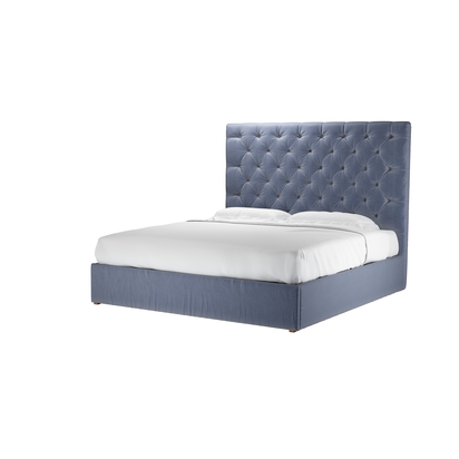 Rosalie 150cm Super King Ottoman Bed in Sapphire Smart Velvet
