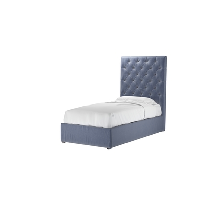 Rosalie 150cm Single Ottoman Bed in Sapphire Smart Velvet