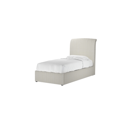 Thea Single Ottoman Bed in Clay House Herringbone Weave
