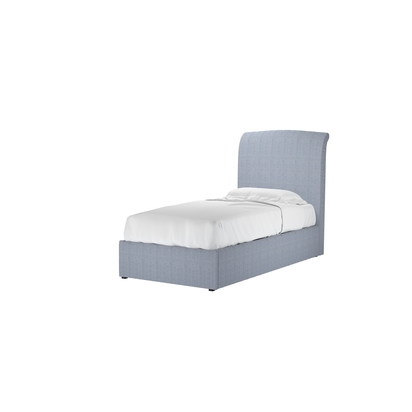 Thea Single Ottoman Bed in Uniform House Herringbone Weave