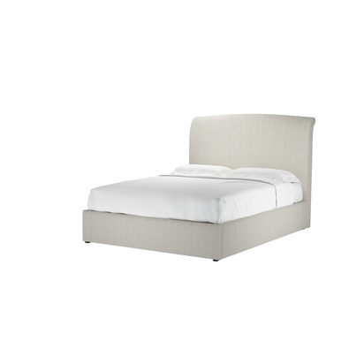 Thea King Ottoman Bed in Clay House Herringbone Weave
