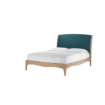 Emilia King Bed in Evergreen Brushed Linen Cotton