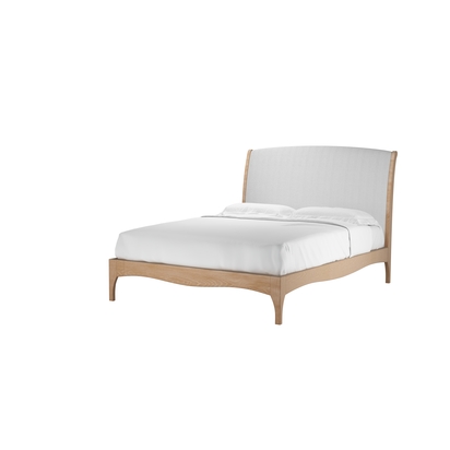 Emilia King Bed in Pumice House Herringbone Weave