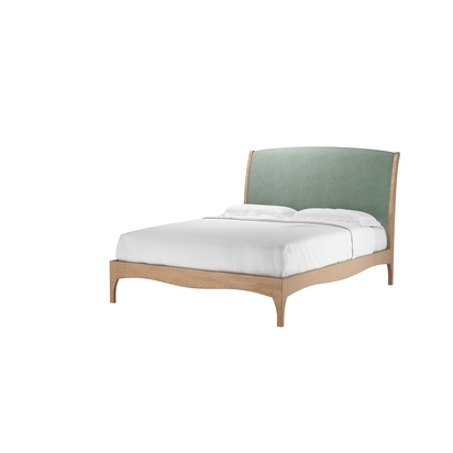 Emilia King Bed in Sage Smart Velvet