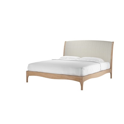 Emilia Super King Bed in Clay House Herringbone Weave