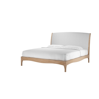 Emilia Super King Bed in Pumice House Herringbone Weave