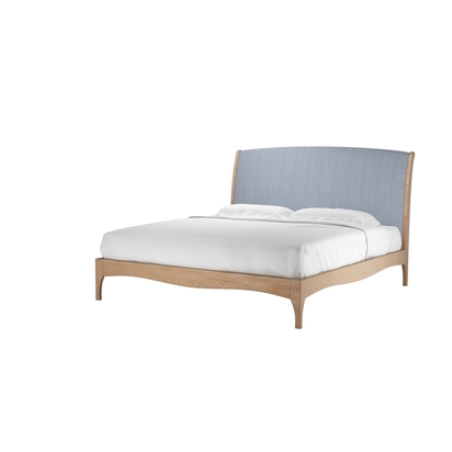 Emilia Super King Bed in Uniform House Herringbone Weave