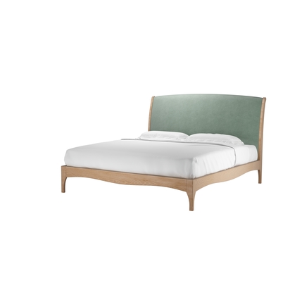 Emilia Super King Bed in Sage Smart Velvet