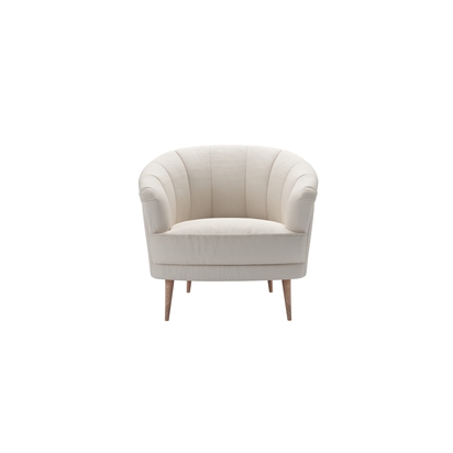 Harper Armchair in Taupe Brushed Linen Cotton