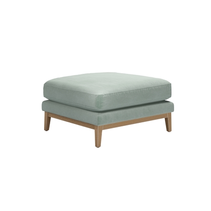 Costello Large Rectangular Footstool in Sage Smart Velvet
