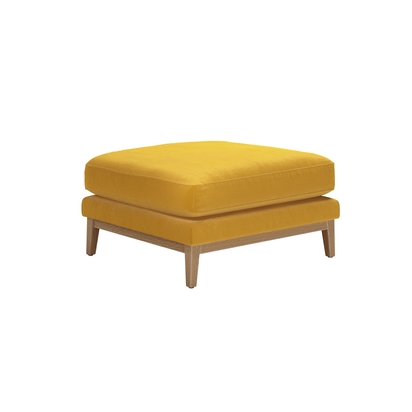 Costello Large Rectangular Footstool in Butterscotch Cotton Matt Velvet