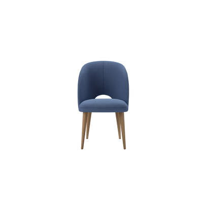 Darcy Dining Chair in Oxford Blue Brushed Linen Cotton