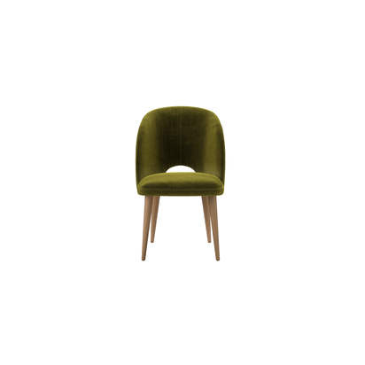 Darcy Dining Chair in Olive Cotton Matt Velvet