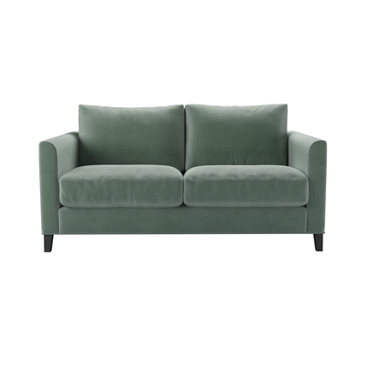 Izzy 2 Seat Sofa (breaks down) in Sage Smart Velvet