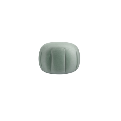 Harper Round Footstool in Sage Smart Velvet