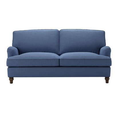 Bluebell 2.5 Seat Sofa Bed in Oxford Blue Brushed Linen Cotton