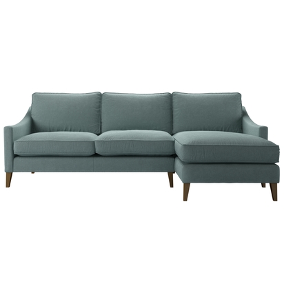 Iggy Medium RHF Chaise Sofa in Holkham Norfolk Cotton