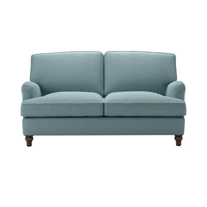Bluebell 2 Seat Sofa Bed in Lagoon Brushed Linen Cotton