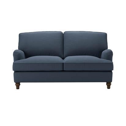 Bluebell 2 Seat Sofa Bed in Midnight Blue Brushed Linen Cotton