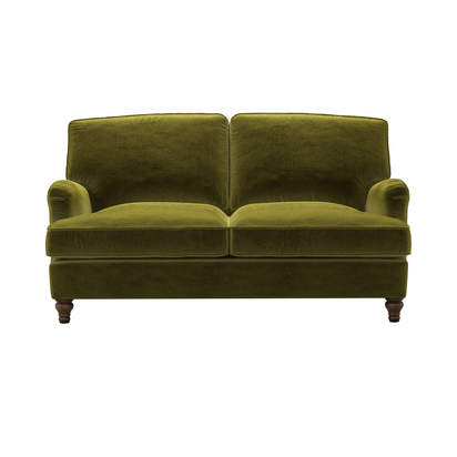 Bluebell 2 Seat Sofa Bed in Olive Cotton Matt Velvet