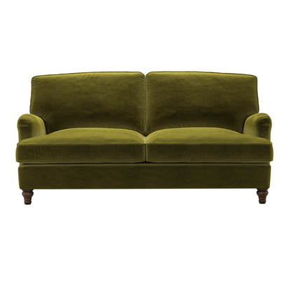 Bluebell 2.5 Seat Sofa Bed in Olive Cotton Matt Velvet