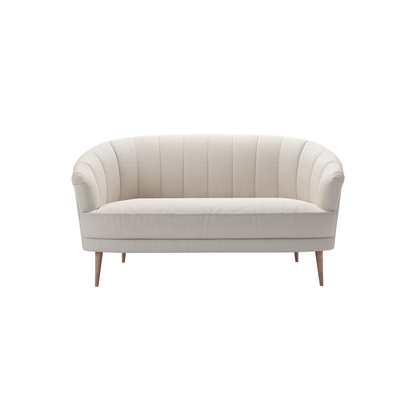 Harper 2 Seat Sofa in Taupe Brushed Linen Cotton