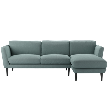 Holly Medium RHF Chaise Sofa in Holkham Norfolk Cotton
