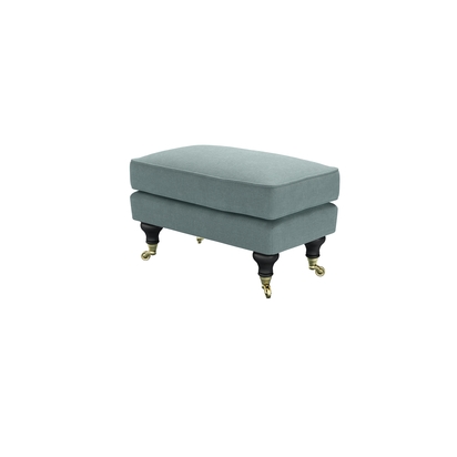 Bluebell Small Rectangular Footstool in Holkham Norfolk Cotton
