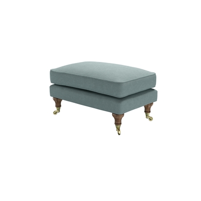 Bluebell Medium Rectangular Footstool in Holkham Norfolk Cotton