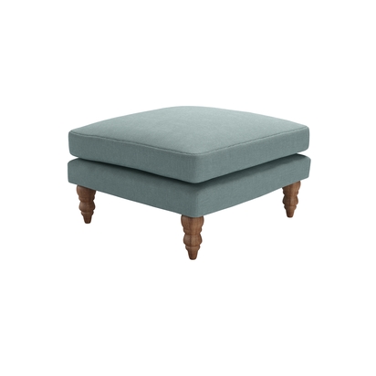 Isla Medium Square Footstool in Holkham Norfolk Cotton