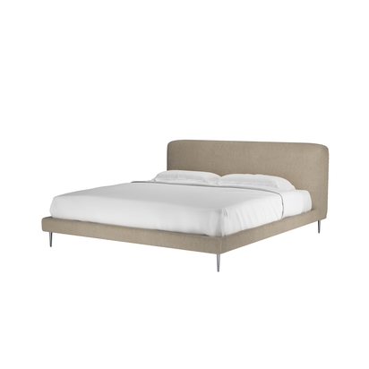 Lucy Super King Bed in Cashew Baylee Viscose Linen
