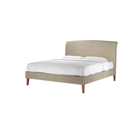 Thea Super King Bed in Cashew Baylee Viscose Linen