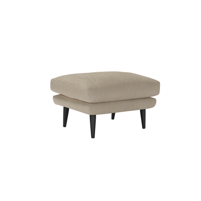 Holly Medium Rectangular Footstool in Cashew Baylee Viscose Linen