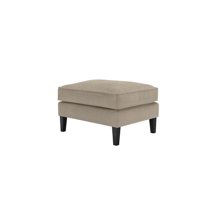 Iggy Medium Rectangular Footstool in Cashew Baylee Viscose Linen