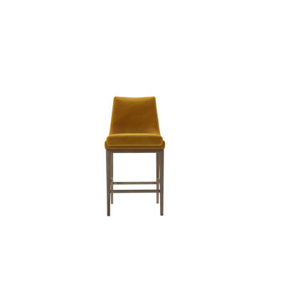 Basil Bar Stool in Butterscotch Cotton Matt Velvet